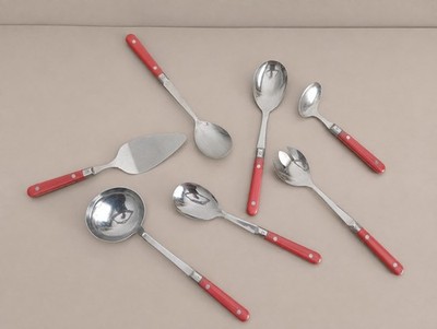 Vintage IKEA KURTIS Servierutensilien Set rote Griffe Japan 80er Bistro MCM