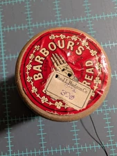 Barbour's 3 cord thread. Full Size Vintage Wooden Spool 