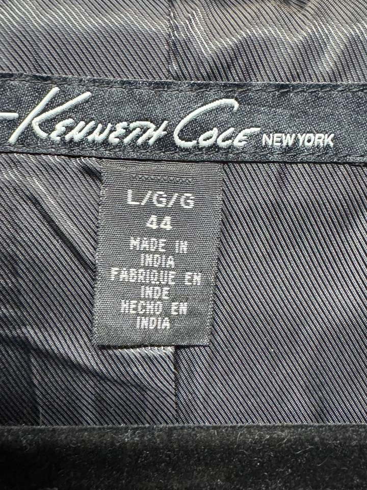 Blazer Kenneth Cole New York L 44 Gris Micro-Check Chaqueta con Capucha Para Hombre Foto 2 de 4