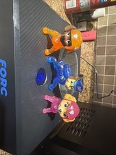 Paw Patrol Plastic Figures 1.75 Inch Lot of 3 Clear Bodies Chase Zuma Skye