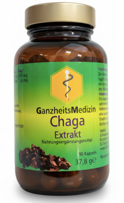 Hochwertiger Chaga Pilz-Extrakt von GanzheitsMedizin  GM,  90 Kapseln