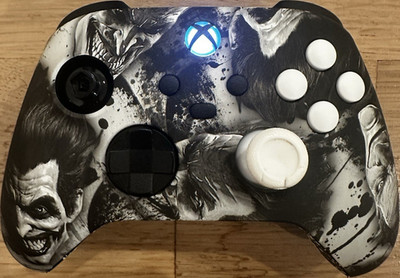 Custom AimControllers Xbox Wireless - Black/White/Joker Splatter READ DESCRIPTIO