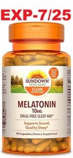Sundown Naturals Dietary Supplement Melatonin 10Mg 90 Count SEE PIC 4 DATE