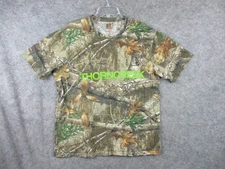 Russell Outdoors Shirt Men's XL Green Camo 100% Cotton Realtree Edge Tee Hunting
