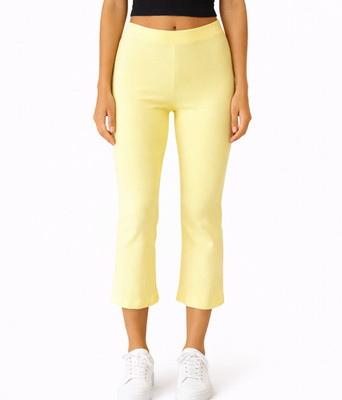 The Wrights Yellow Crop Stretch Pant H24