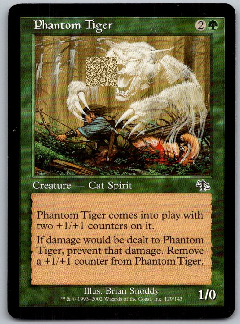 Phantom Tiger 129 Common Judgment Magic: The Gathering Lightly Played