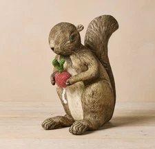 John Derian x Target Thanksgiving Plush 11” Squirrel Holding Radish Pillow NEW