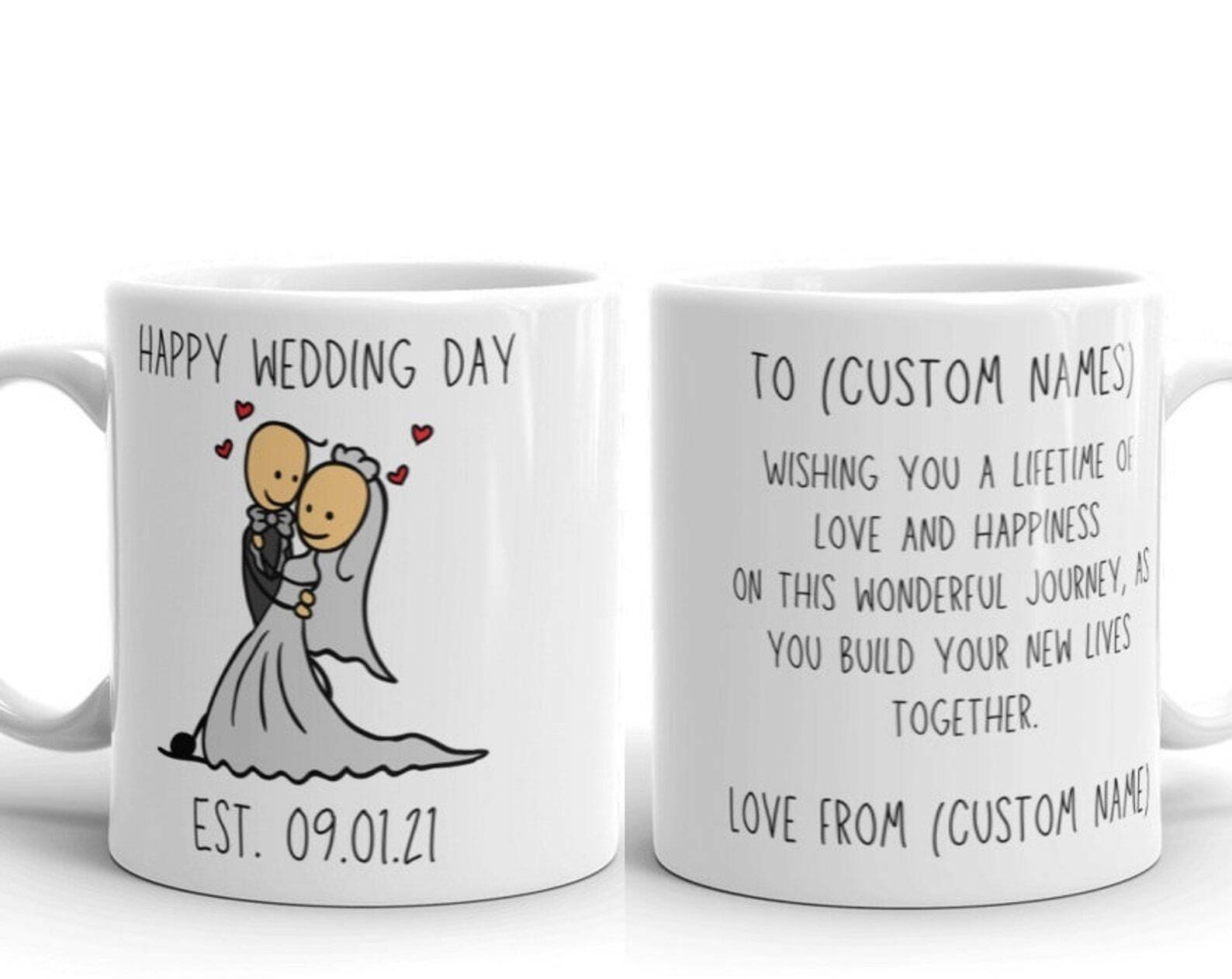 Personalised Wedding Mug Personalised Wedding Gifts Wedding Mugs Personalised