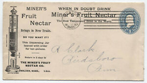 1897-Boston-MA-Miner-039-s-Fruit-Nectar-ad-cover-scarce-machine-cancel-y4217
