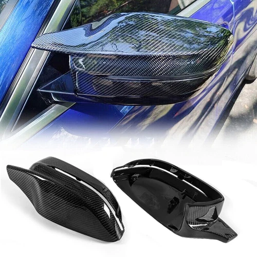 FOR 17-2022 BMW G30 G20 G11 G12 M STYLE REAL CARBON FIBER SIDE MIRROR COVER CAP