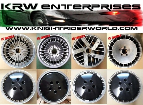 1982-92 GM PONTIAC FIREBIRD KNIGHT RIDER KITT BOWLING BALL PLASTIC CAPS HUBCAPS