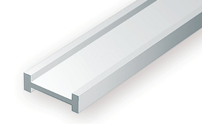 Evergreen Streifen Styrol - I Balken - verschiedene Breiten, Länge 14'', 350 mm ca.