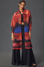 NWT Anthropologie By Anthro Sheer Printed Kimono One Size NEW