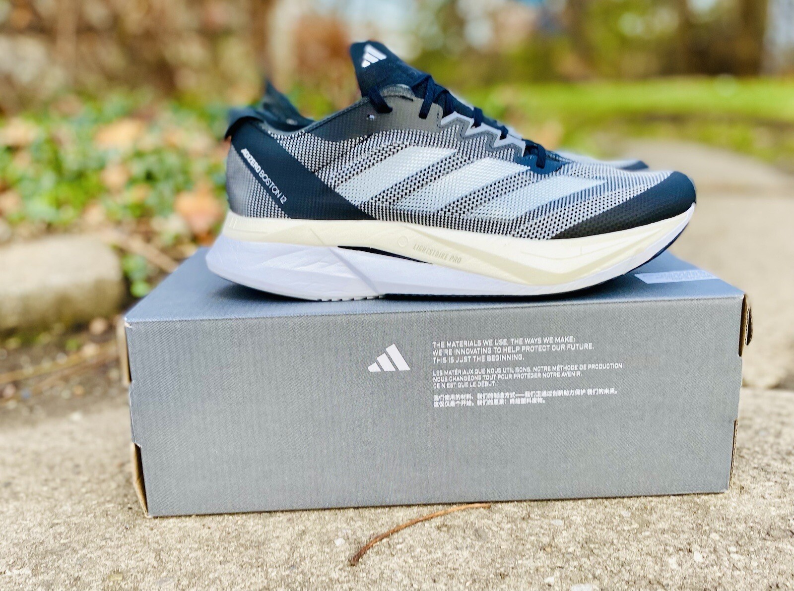 Adidas Adizero Boston 12 Men’s Running Shoe size 10 Wide Black Carbon eBay