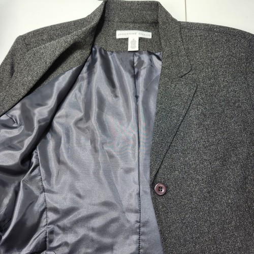 Josephine Chaus Jacket Blazer Suit Coat Women’s 12 Lined Long Zinc Heather - Picture 5 of 12