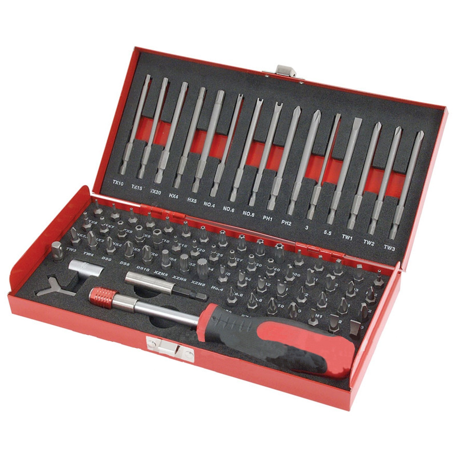 75 Piece Standard / Extra Long Security Fittings Bits Set Tamper Proof Torx Bits