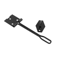 New 20 X Black Steel Hasp And Staple Wire Type For Pad Locks 125mm - Onestopdiy