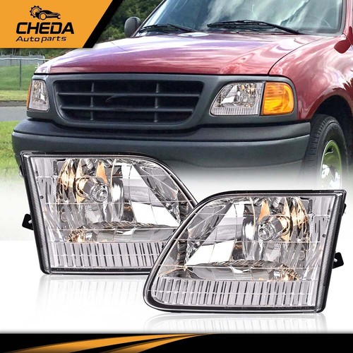Par de faros diestros y diestros aptos para Ford F-150 97-99 F-250 97-2002 Expedition 97-03 - Imagen 9 de 9