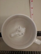 CREATURE CUPS Unicorn white Ceramic mug 11 Ounce cup fantasy Hidden Animal magic