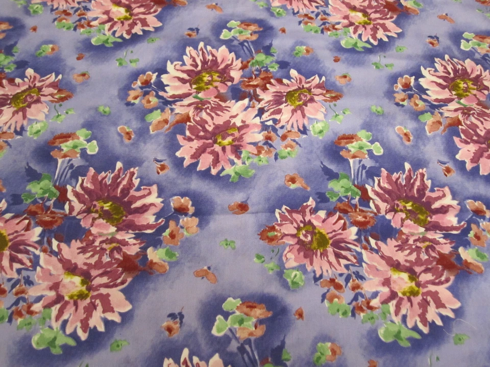 Cotton fabric VTG Flowers From My Gardens by Diana Leone for Northcott BTY x 44 - Image 4 of 4