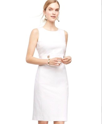 white cotton sheath dress