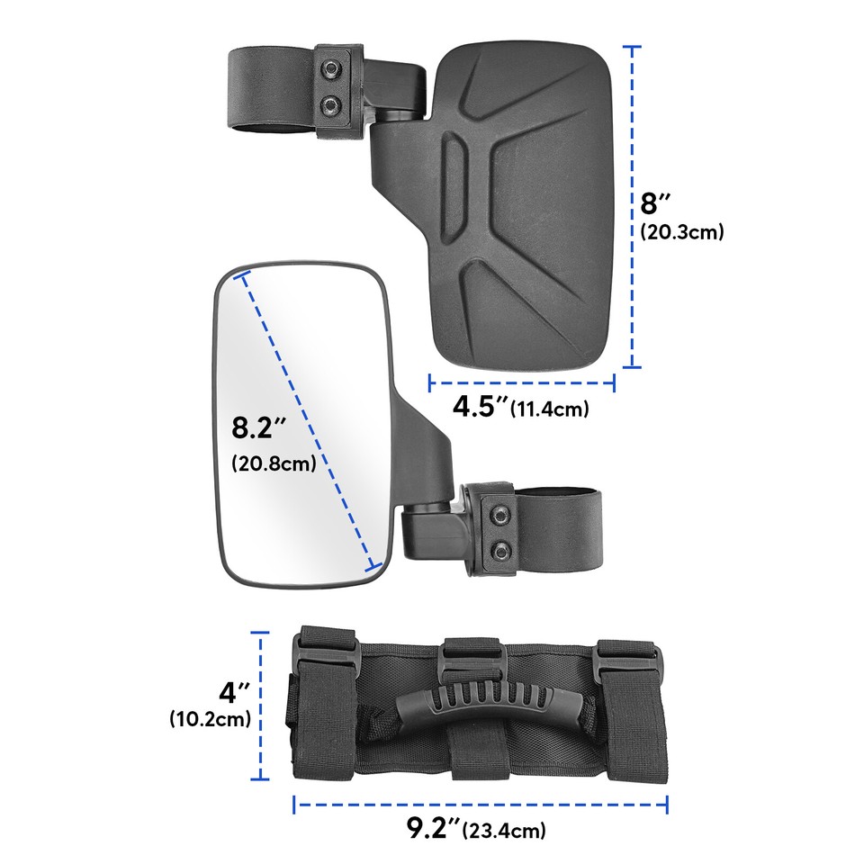 Polaris General 1000 Accessories Seizmik Strike Side View Mirrors - Pair For 2016-2023 Polaris General 1000 & 1000-4 UTV Seizmik Side Mirrors Polaris - Foto 6