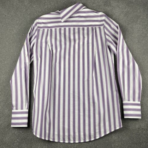 Victoria Beckham Twist lila weiß gestreiftes Popeline Hemd Gr. UK 10 M Neu UVP390€ - Bild 6 von 8
