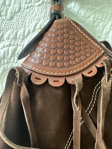 Dooney and Bourke Large Suede Fringe Handbag - Picture 3 of 19