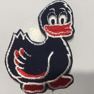 Large Embroidered  Duckie Duck Patch Iron On Sew On 2.25  x 3.5  