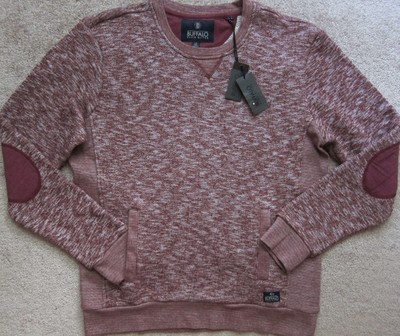BUFFALO David Bitton (Rot) Fimleyan Rundhals Sweatshirt Herren Nwt