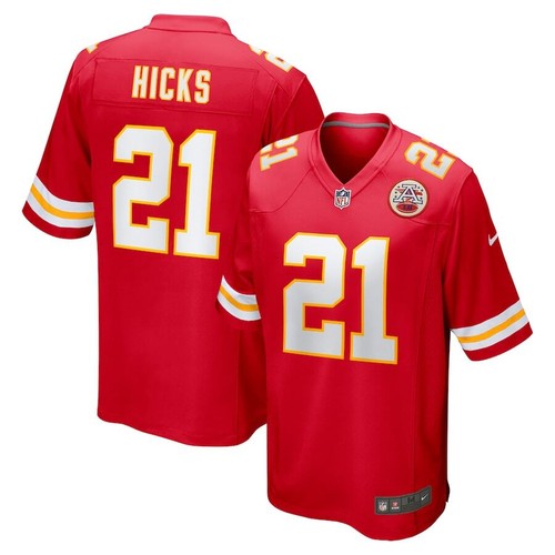 Kansas City Chiefs Jaden Hicks #21 Nike Red 2025 Official NFL Game Jersey - Bild 1 von 3