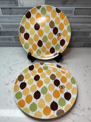2 - Rachael Ray 8" Little Hoot Breakfast Snack Salad Dessert Plates SUPER CUTE! - Picture 2 of 6