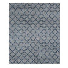 8'1"x9'9" Gray Hand Knotted Moroccan Berber Design Pure Wool Oriental Rug R87025