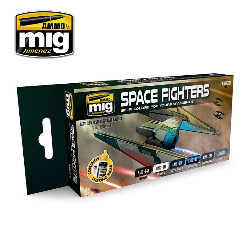Ammo by Mig Mig7131 Space Fighters Sci Fi Acrylic Paint Set