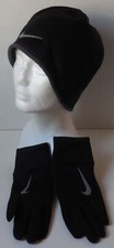 Nike Thermal Run Beanie  Gloves Set Women Black/Anthracite/Silver XS/S