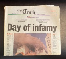 9/11 Newspaper World trade center attack September 12th, 2001    Elkhart Indiana