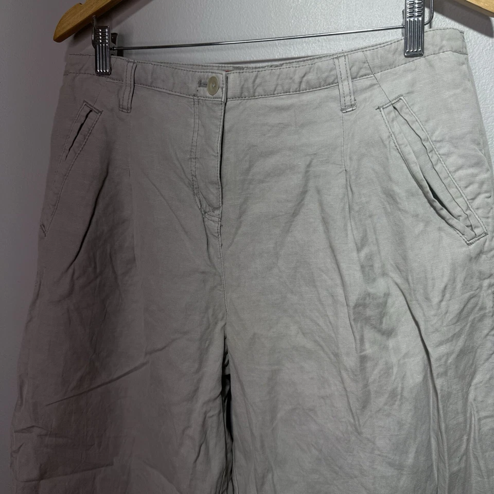 Cartonnier by Anthropologie Cropped Wide Leg Pants Women's Size 8 Tan - Image 2 of 4