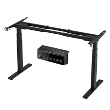 Ergomaker Electric Stand Up Desk Frame Dual Motor Height Adjustable Stand Black