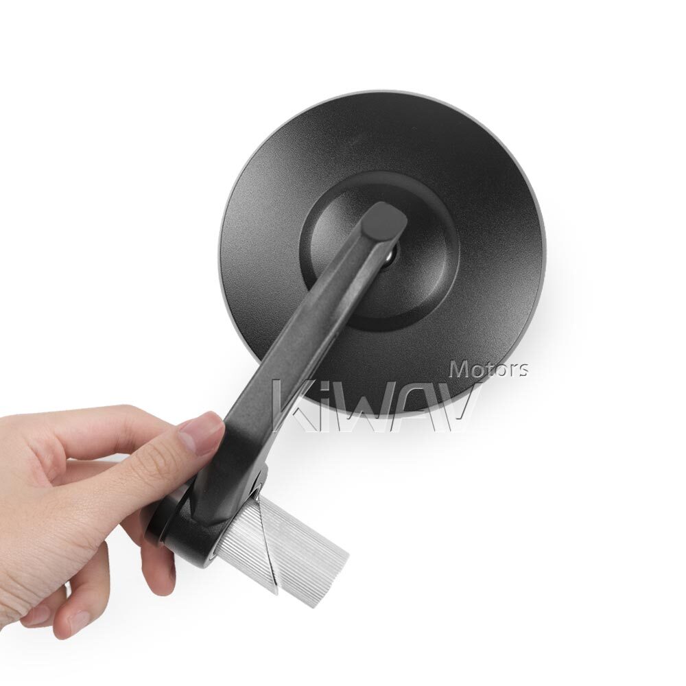 Black short BOB bar end mirrors for 1