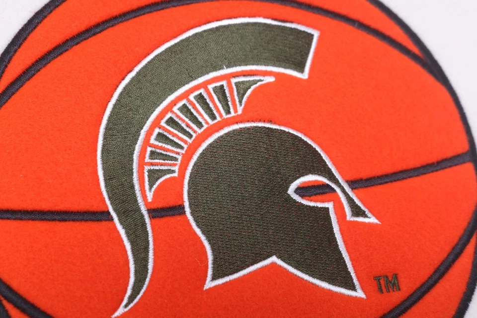 NUEVO Banderín de Lana Bordado Baloncesto MSU Spartans De Colección 40" Michigan State MSU Foto 2 de 4