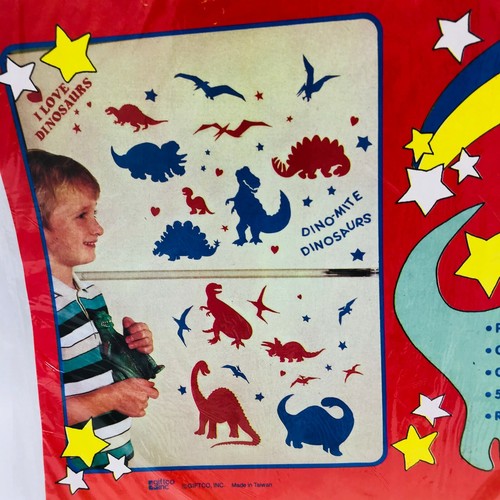 2 Sets Vintage Dinosaur Stick-Ups Decals Giftco 50 Shapes 2 Colors Reusable - Picture 3 of 9