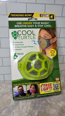 Cool Turtle Mask Enhancer Pack of 6 Bulbhead Breath Easier No Smudged Makeup D9