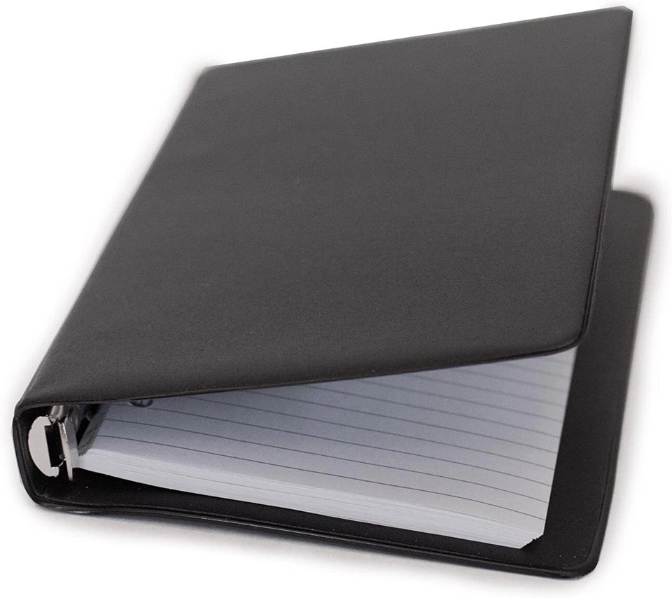 Libro de notas de hojas sueltas HNR Essentials 6 3/4 X 3 3/4", carpeta de 6 anillos con papel extra  Foto 4 de 4