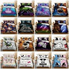 Animals Print Duvet Quilt Cover Bedding Set Pillow Cases Single Double King Size