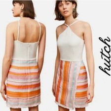 Anthropologie  Hutch Kalyn Women Halter Dress Halter w Faux Wrap Skirt  Size 6
