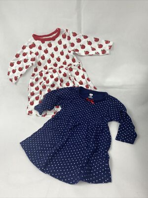 HB Baby Girls Dress Long Sleeves Size 3-6 M 2 Pack Multicolor Toddlers  Cotton | eBay