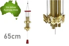 65cm Gold Bell and Butterfly Wind Chime Tube Natures Melody Hanging Decor Garden