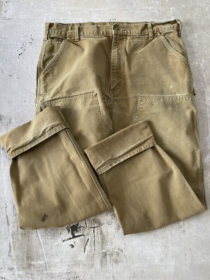 Carhartt Double Knee Pants B01 BRN Loose Original Fit Union Made