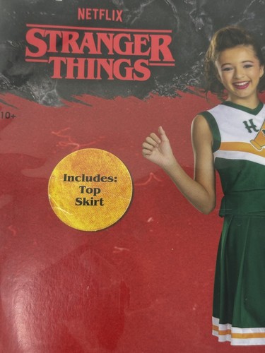 Stranger Things S4 Hawkins High Tigers Cheerleader Tween Girls Costume Size L - Picture 5 of 8