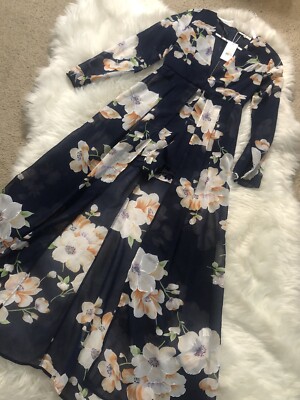 chinese dress ladies Lulu Wrap Front Jumpsuit - Blue Floral